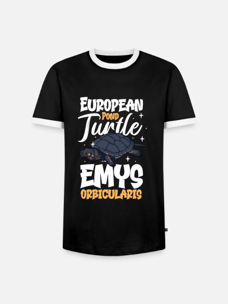 Tortue de l’étang - T-shirt contrasté Homme - noir/blanc