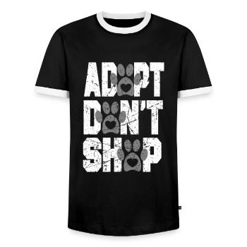 Bien-être des animaux militants pour les droits des animaux sauveteurs d'animaux chiens chats - T-shirt contrasté Homme - noir/blanc - Devant - AI Model Female 172 light (172cm) & AI Model Male 178 light (178cm)