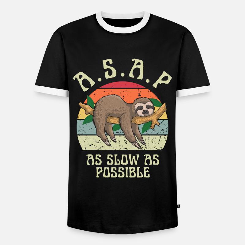 As Slow As Possible - Men's Ringer Shirt - black/white