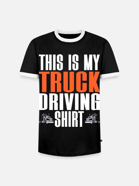 Truck Driver Truck Driver Truck Driver - Men's Ringer Shirt - black/white