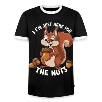 Blague Drôle Humour Adulte - T-shirt contrasté Homme - noir/blanc - Devant - AI Model Female 172 light (172cm) & AI Model Male 178 light (178cm)