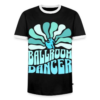 Femme Danseuse De Salon Danse De Bal - T-shirt contrasté Homme - noir/blanc - Devant - AI Model Female 172 light (172cm) & AI Model Male 178 light (178cm)