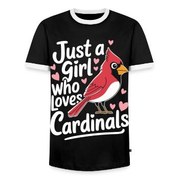 Cardinal Rouge Cardinal Vogel Rouge Cardinal - T-shirt contrasté Homme - noir/blanc - Devant - AI Model Female 172 light (172cm) & AI Model Male 178 light (178cm)
