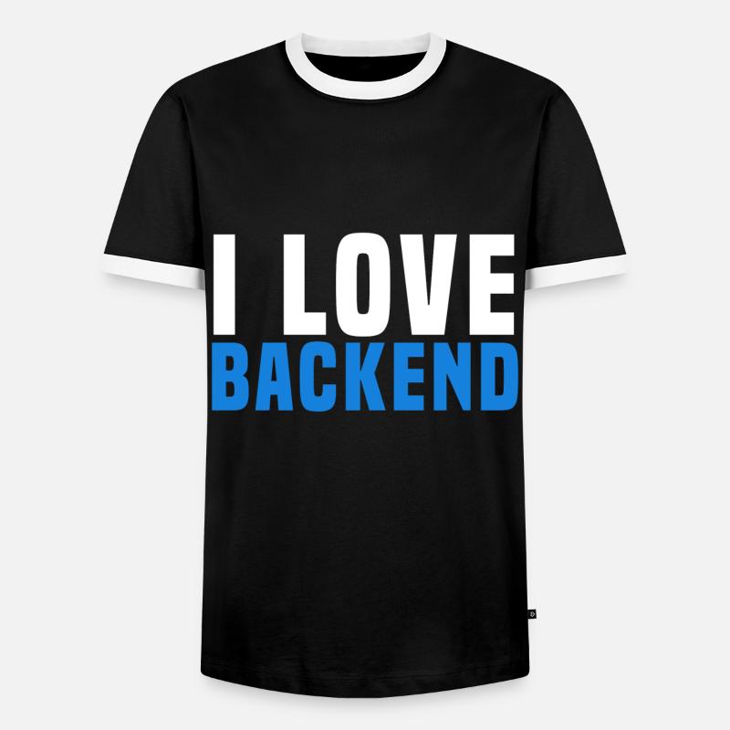 Backend programmieren - Männer Kontrast-T-Shirt - Schwarz/Weiß