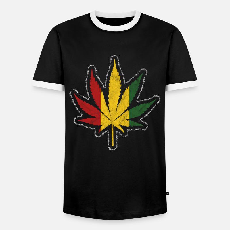 reggae - Men's Ringer Shirt - black/white