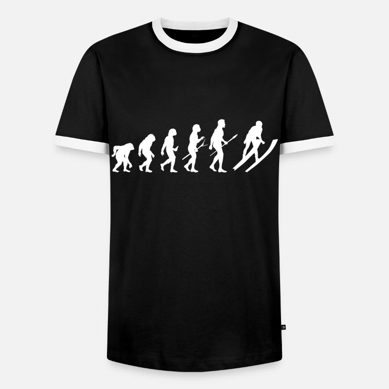 Ski Evolution - T-shirt contrasté Homme - noir/blanc