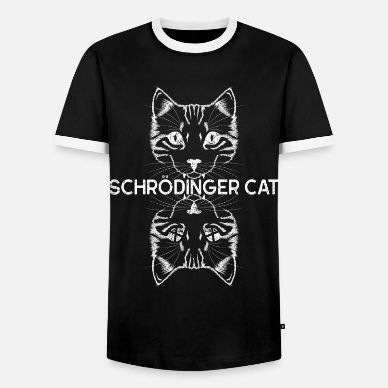 Quantum Theory Schrödinger's Cat - Men's Ringer Shirt - black/white