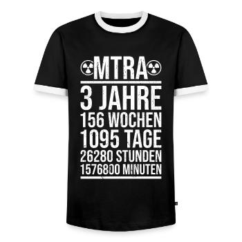 MTRA Medizinisch-Technischer Radiologie Mta - Männer Kontrast-T-Shirt - Schwarz/Weiß - Vorne - AI Model Female 172 light (172cm) & AI Model Male 178 light (178cm)