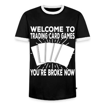 Jeu de cartes à collectionner - T-shirt contrasté Homme - noir/blanc - Devant - AI Model Female 172 light (172cm) & AI Model Male 178 light (178cm)
