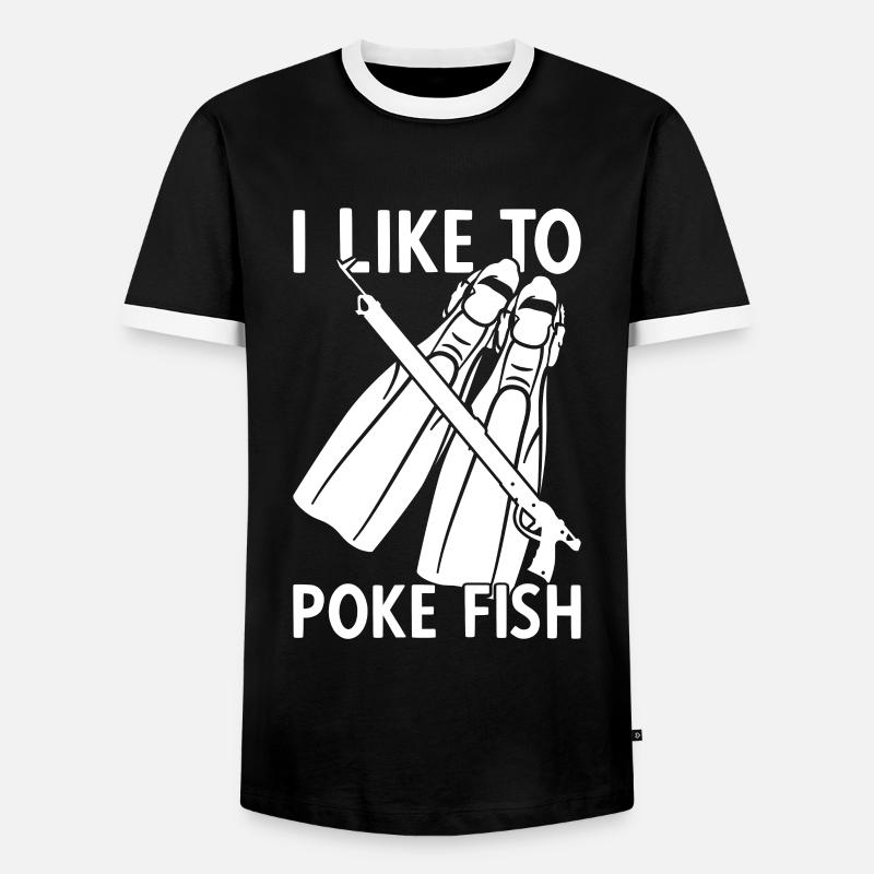 Speerfischen Speerfischer Speerfischer - Männer Kontrast-T-Shirt - Schwarz/Weiß