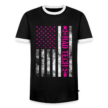 Département de radiologie Radiologue Joke Radiographie - T-shirt contrasté Homme - noir/blanc - Devant - AI Model Female 172 light (172cm) & AI Model Male 178 light (178cm)