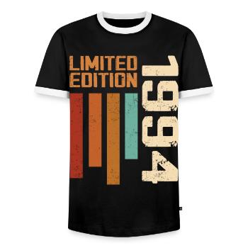 Vintage 1994 Birthday Gift 1994 Retro 1994 - Men's Ringer Shirt - black/white - Front - AI Model Female 172 light (172cm) & AI Model Male 178 light (178cm)