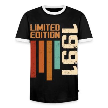 Vintage 1991 Cadeau d’anniversaire 1991 Retro 1991 - T-shirt contrasté Homme - noir/blanc - Devant - AI Model Female 172 light (172cm) & AI Model Male 178 light (178cm)