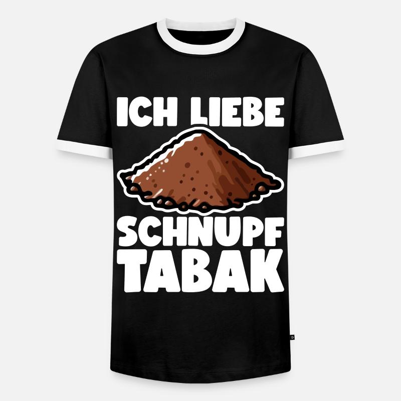 Schnupftabak - Männer Kontrast-T-Shirt - Schwarz/Weiß