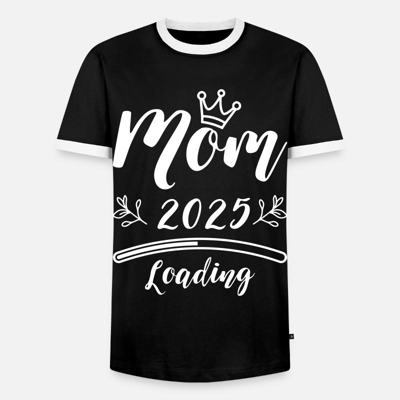 Mama 2025 Mom Loading - Men's Ringer Shirt - black/white