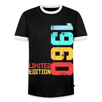 Legend 1960 65th Birthday Gifts for Men Women 65 - Men's Ringer Shirt - black/white - Front - AI Model Female 172 light (172cm) & AI Model Male 178 light (178cm)