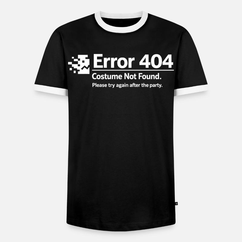 Error 404 Costume Not Found - Männer Kontrast-T-Shirt - Schwarz/Weiß
