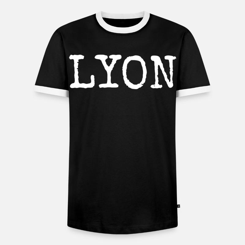 Lyon - Men's Ringer Shirt - black/white