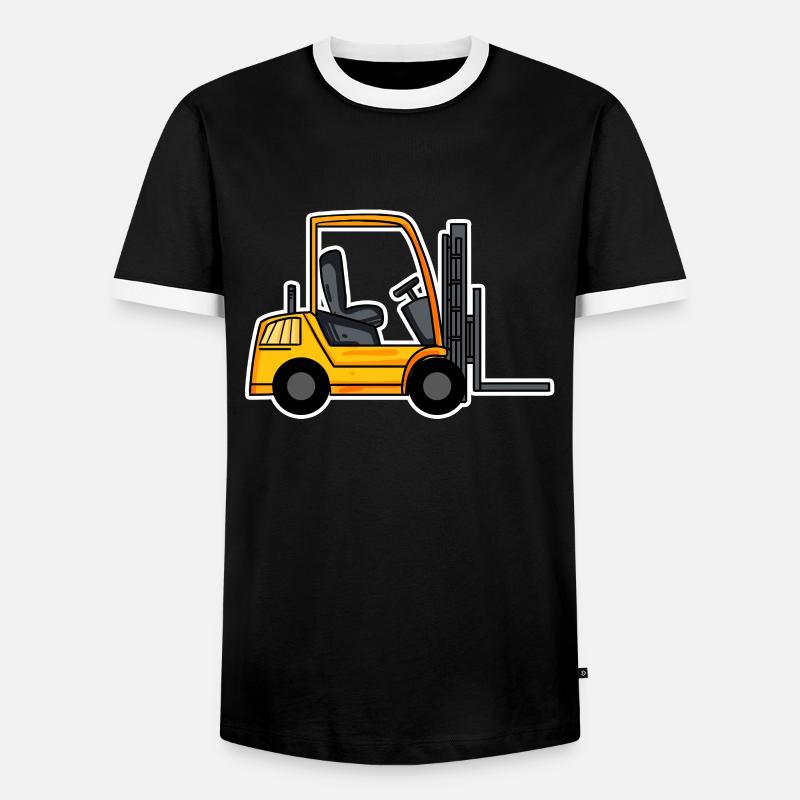 Gabelstapler Stapler - Männer Kontrast-T-Shirt - Schwarz/Weiß
