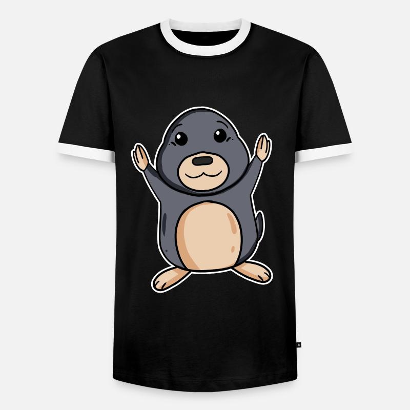 mole - Men's Ringer Shirt - black/white