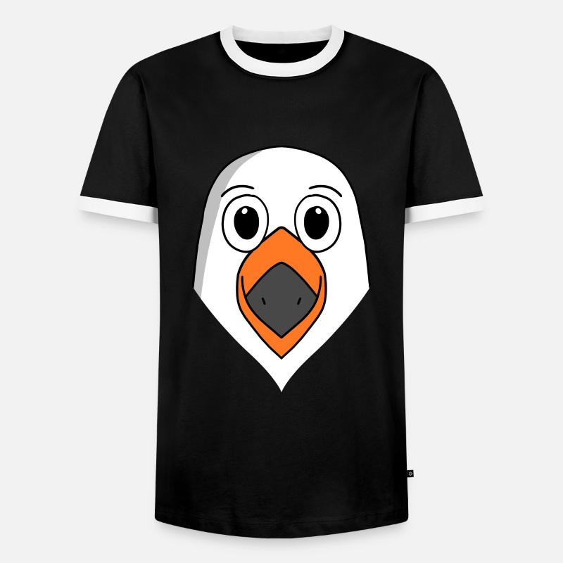 Gull - Men's Ringer Shirt - black/white