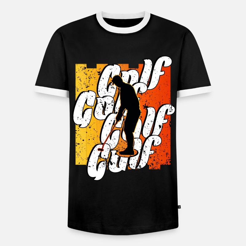 Golf - Männer Kontrast-T-Shirt - Schwarz/Weiß