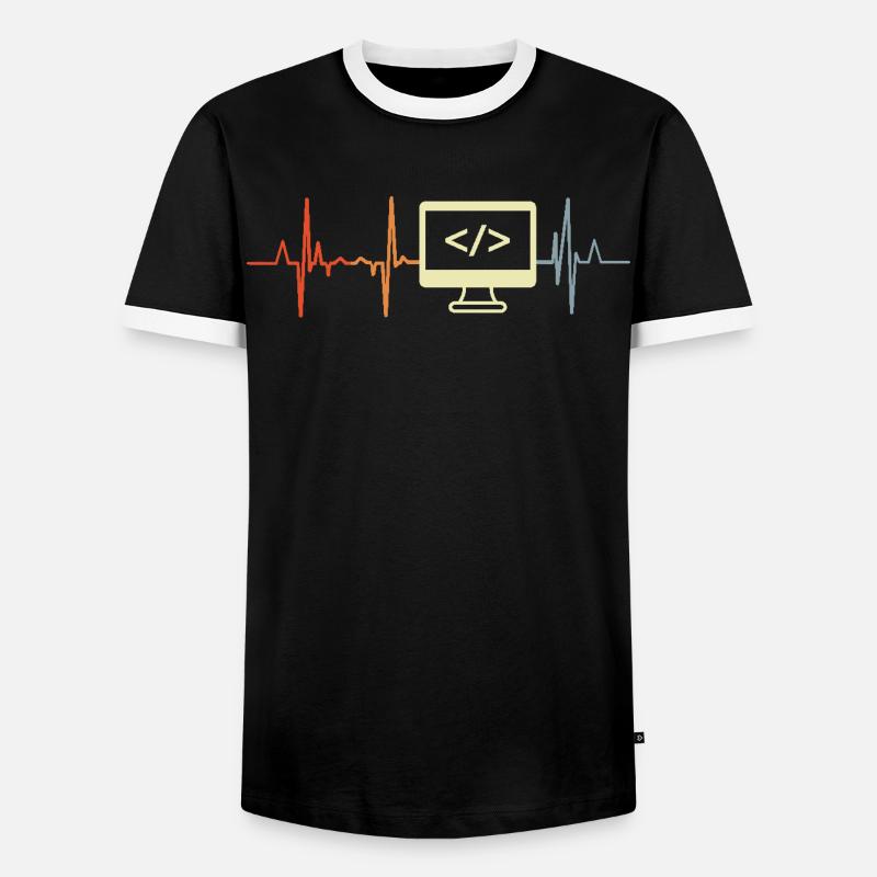 Ich liebe Programmieren - Männer Kontrast-T-Shirt - Schwarz/Weiß