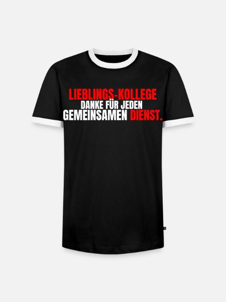 Lieblingskollege: Danke für jeden Dienst - Männer Kontrast-T-Shirt - Schwarz/Weiß