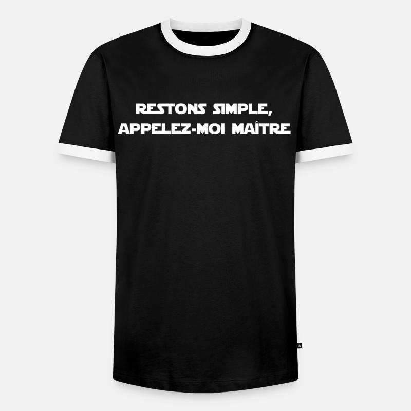 Call me master (gift) - Men's Ringer Shirt - black/white