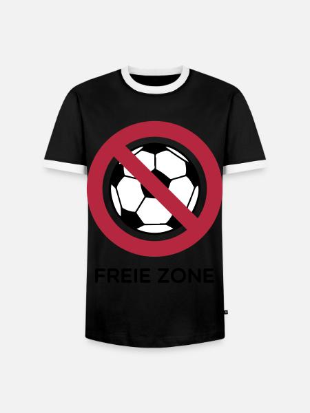 Anti Fussball - Männer Kontrast-T-Shirt - Schwarz/Weiß