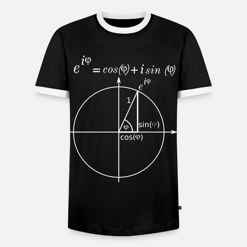 Einheitskreis Eulerische Formel - Männer Kontrast-T-Shirt - Schwarz/Weiß