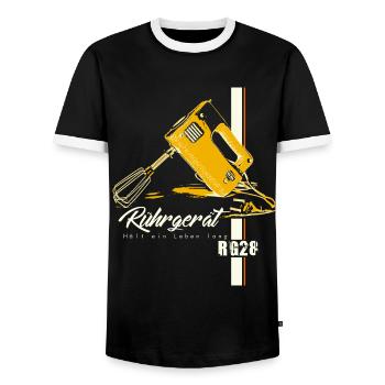 Rührgerät RG28 Kult Mixer der DDR Retro Ostalgie - Männer Kontrast-T-Shirt - Schwarz/Weiß - Vorne - AI Model Female 172 light (172cm) & AI Model Male 178 light (178cm)