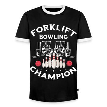 Caristes et caristes - T-shirt contrasté Homme - noir/blanc - Devant - AI Model Female 172 light (172cm) & AI Model Male 178 light (178cm)