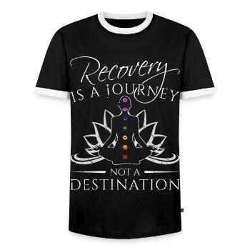 Reiki Meister Heilung Kristalle Chakra Chakra - Männer Kontrast-T-Shirt - Schwarz/Weiß - Vorne - AI Model Female 172 light (172cm) & AI Model Male 178 light (178cm)