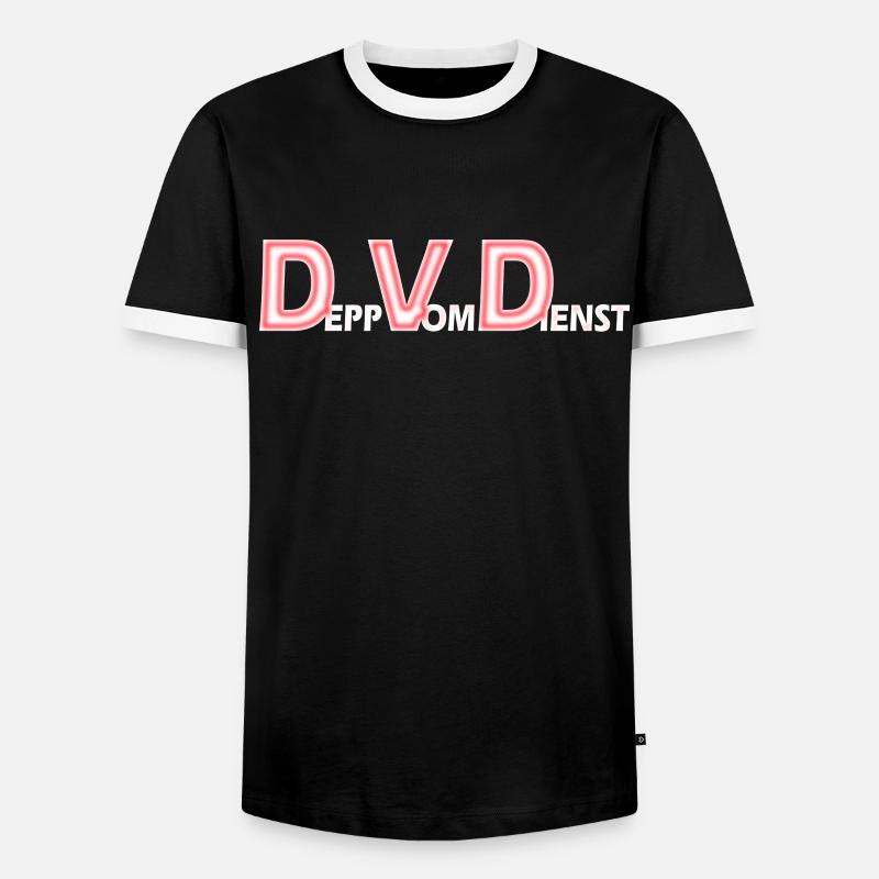 dvd depp on duty white - Men's Ringer Shirt - black/white