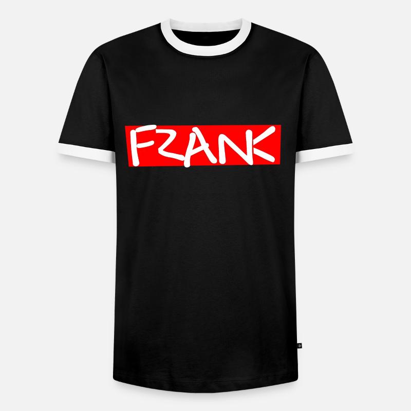 frank white - Männer Kontrast-T-Shirt - Schwarz/Weiß