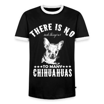 Chihuahua - There Is No To Many Chihuahuas - Männer Kontrast-T-Shirt - Schwarz/Weiß - Vorne - AI Model Female 172 light (172cm) & AI Model Male 178 light (178cm)