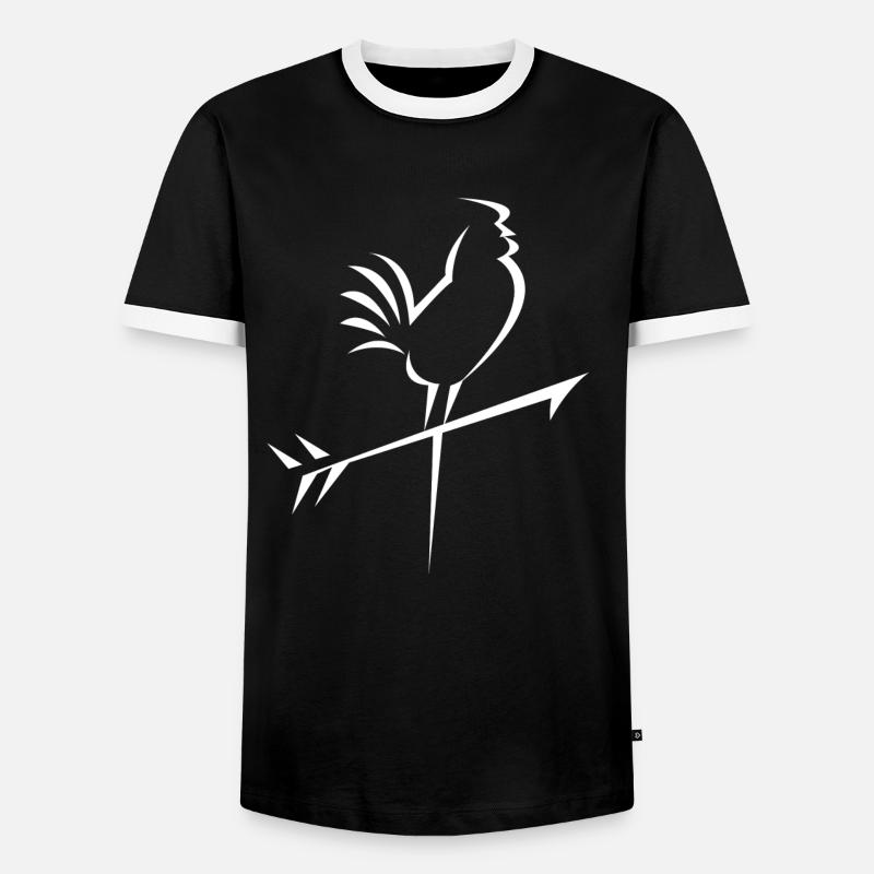 Conception du robinet météo - T-shirt contrasté Homme - noir/blanc