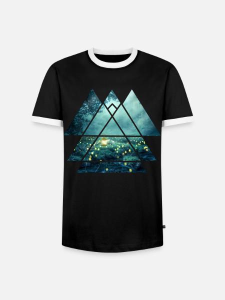 Abstract Forest Art - Men's Ringer Shirt - black/white