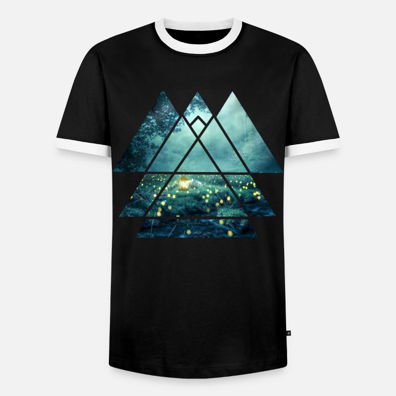 Abstract Forest Art - Men's Ringer Shirt - black/white