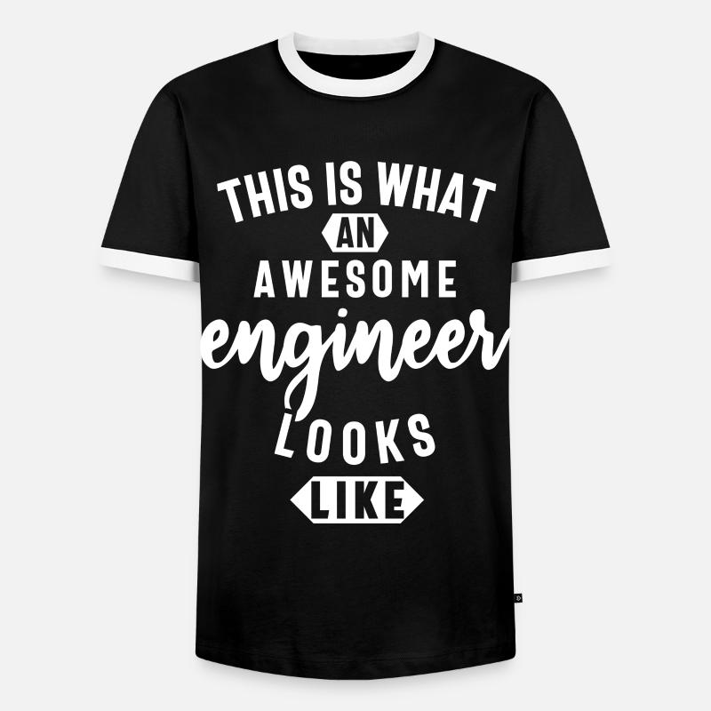 Funny Engineer, Engineer Gifts, Engineer Student - Men's Ringer Shirt - black/white