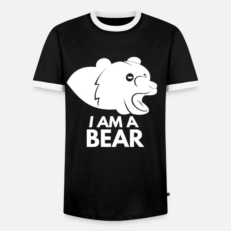 Bären ich bin ein Bär - Männer Kontrast-T-Shirt - Schwarz/Weiß