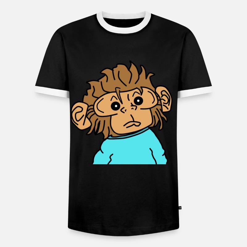Monkey Monkey - Men's Ringer Shirt - black/white