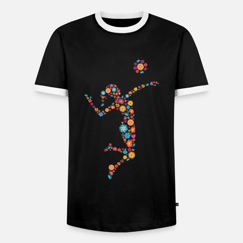 Volleyball Frau oder Mädchen - Männer Kontrast-T-Shirt - Schwarz/Weiß
