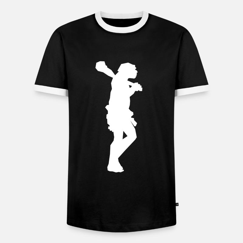 neanderthal - Men's Ringer Shirt - black/white