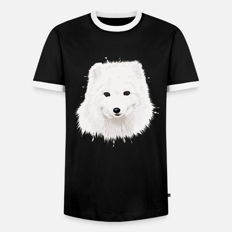 Arctic Fox - Men's Ringer Shirt - black/white
