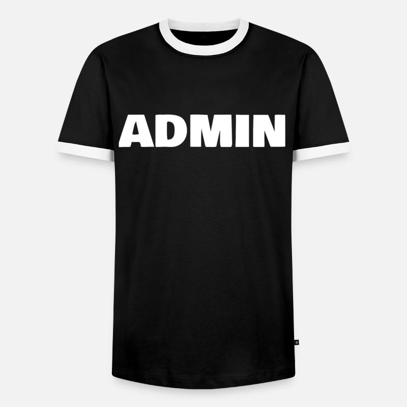 Admin - Men's Ringer Shirt - black/white