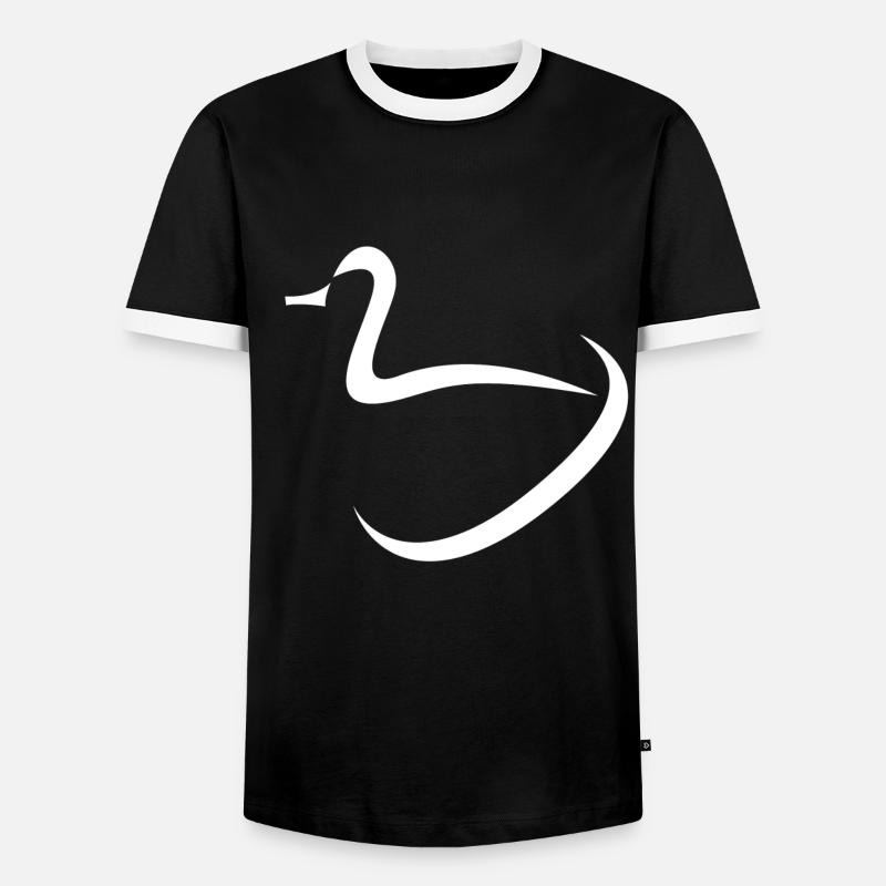 duck - Men's Ringer Shirt - black/white