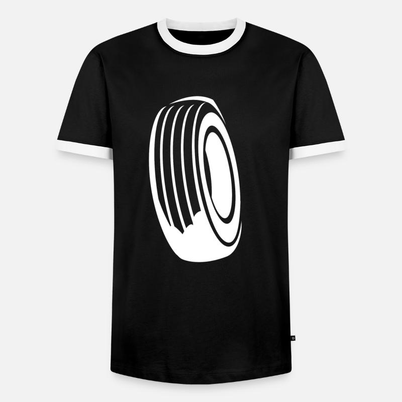 racing - Men's Ringer Shirt - black/white