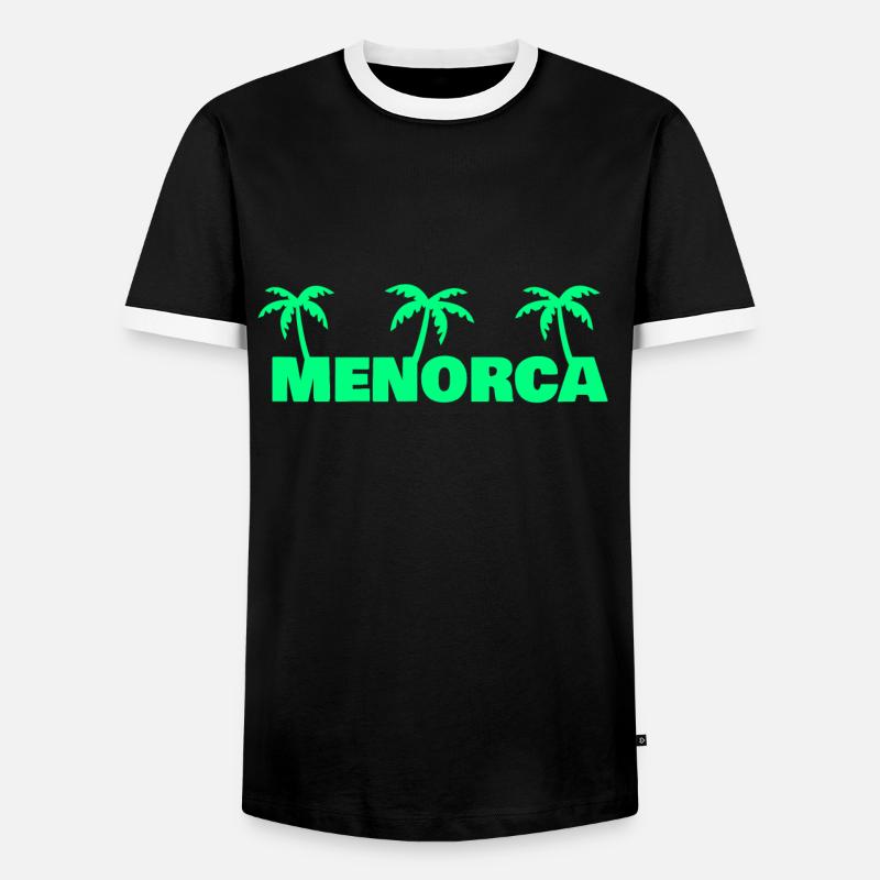 Menorca - Men's Ringer Shirt - black/white